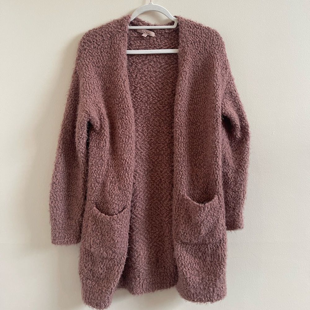 Sold pink cardigan